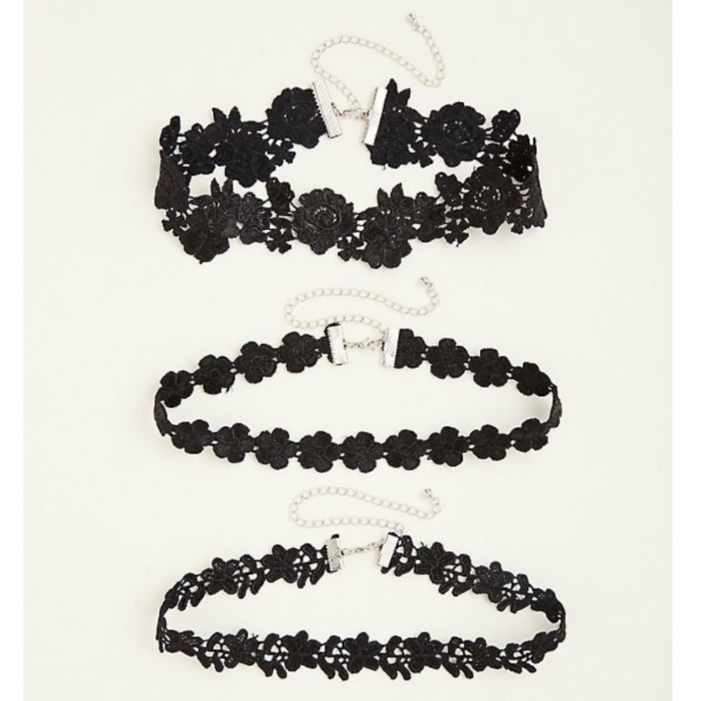 Torrid Black Floral Chokers